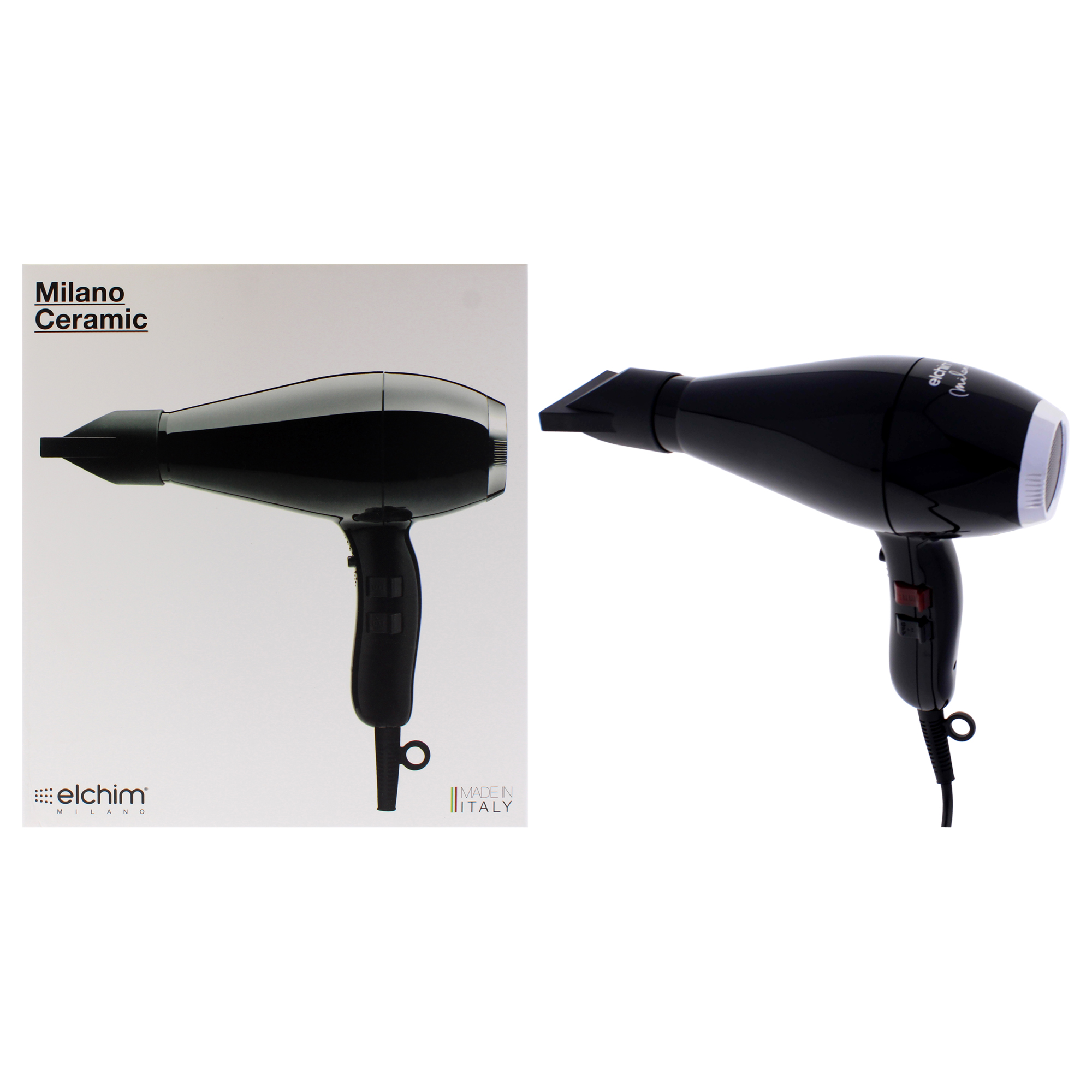 Milano Ceramic Hair Dryer - Black-Silver by Elchim for  display picture 1